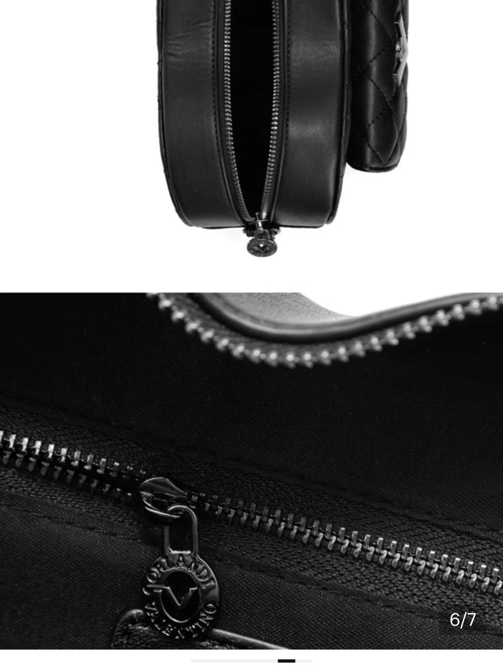 Valentino Orlandi Black Quilted Heart Crossbody - Picture 6 of 6